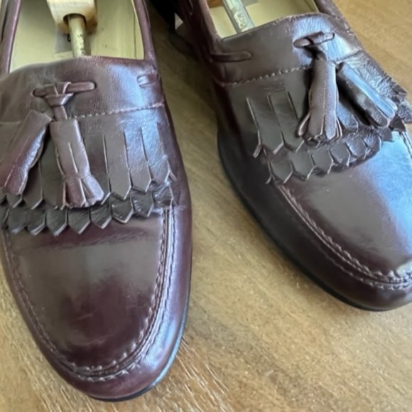 VTG Stacy Adams Mens Leather Kilt Tassel Dress Shoes‎ Size 9 Med M Maroon Red main image 7